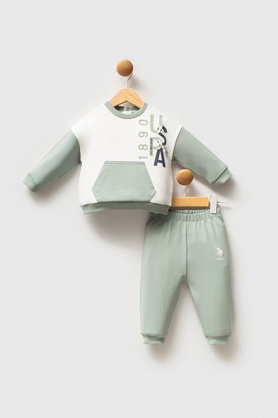 U.S. Polo Assn. Licensed Baby Boy Bottom Top 2 Piece Set
