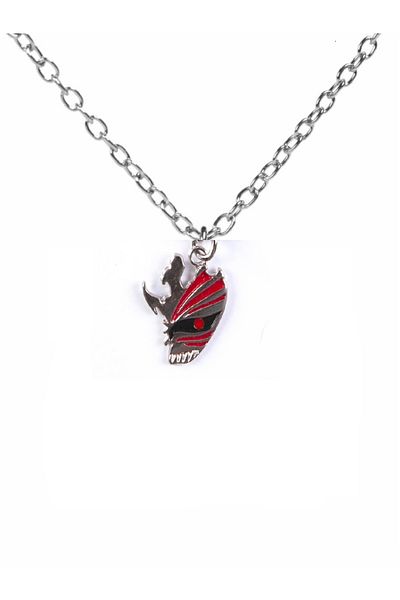 Herşey Nota Bleach Ichigo Hollow Mask Figured Silver Color Anime Necklace – Unisex Jewelry with 60cm Chain