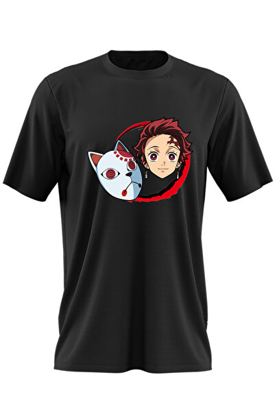 OEM Ανδρικό T-shirt Demon Slayer Tanjiro Kamado Ιαπωνική Μάσκα