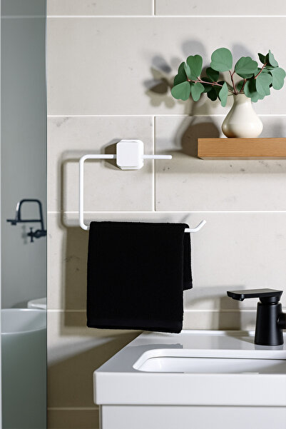 Hagen Ömür Boyu Paslanmaz Beyaz Havluluk Banyo Askısı Banyo Havluluk Yapışkan...