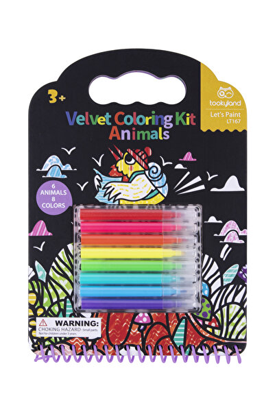 Tooky Toy Velvet Coloring Kit - Animals