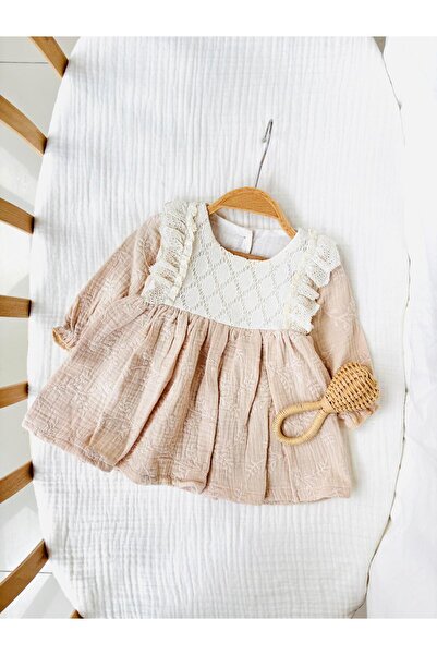 NUNU BABY Ella Fistolu Kız Bebek Elbise