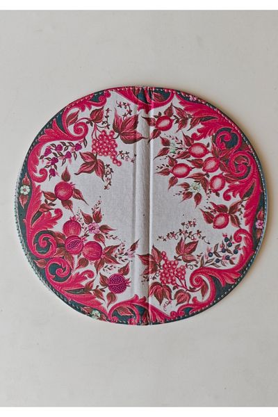 ankara menü Half Moon - Thermo Leather Account Desk Mat - 22 cm Diameter