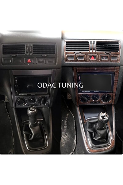 ODAC TUNING مجموعة تغطية خشب الماهوجني لسيارة VW Bora من خشب البلوط الداكن، م...