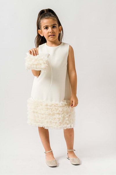 WECAN EXCLUSİVE Ruffle Dress Ecru