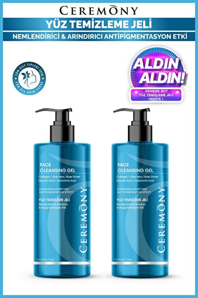 Ceremony Nemlendirici & Arındırıcı & Antipigmentasyon Etkili Yüz Temizleme Jeli 400 Ml x 2 Adet