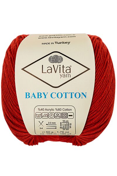 LaVita Yarn Βρεφικό βαμβακερό Amigurumi και πλεκτό νήμα 40% ακρυλικό 60% βαμβάκι 50gr (4024 ORTANCA)