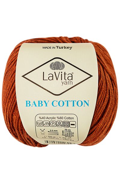 LaVita Yarn Bumbac pentru copii Amigurumi și ață de tricotat manual 40% acril 60% bumbac 50gr (3107 OPEN TILE)