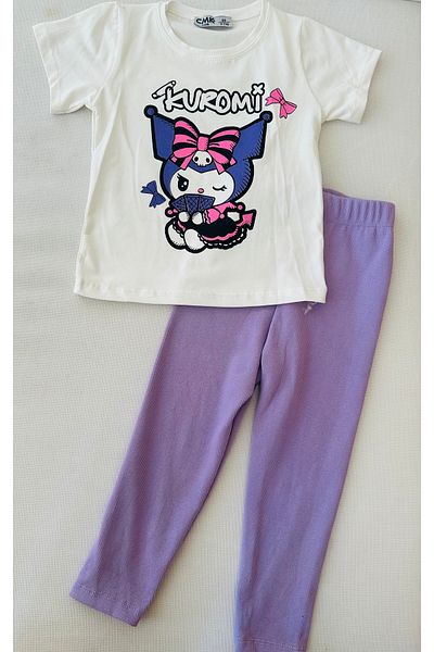 SANTRALBEBE Girl's Tights Kuromi Printed Set