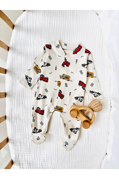 NUNU BABY Cars Patikli Çıtçıtlı Tulum