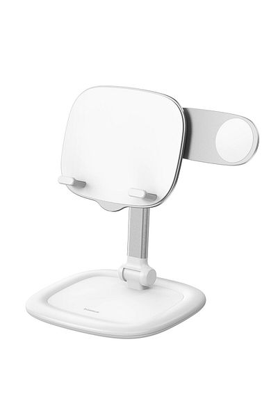 Baseus Regulowany stojak podstawka na tablet i telefon Seashell Series biały