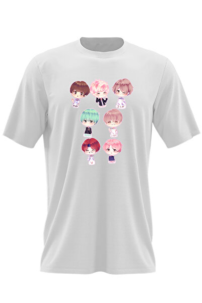 OEM Ανδρικό μπλουζάκι BTS Kpop Anime Chibi Manga