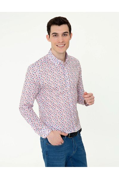 Pierre Cardin Ανδρικό μακρυμάνικο πουκάμισο Regular Fit 100% βαμβάκι