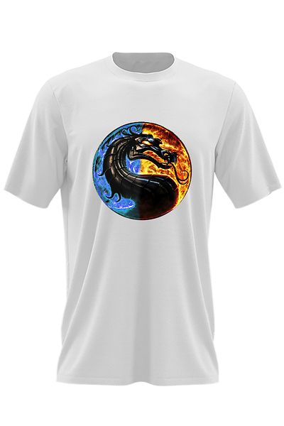 OEM Tricou barbati Mortal Kombat Yin Yang Emblem Raiden Dragon
