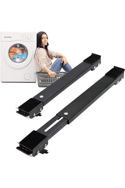 Yuwell YU WELL Furniture Dolly Mobile Roller, Extendable Appliance Rollers Washing Machine Base Black