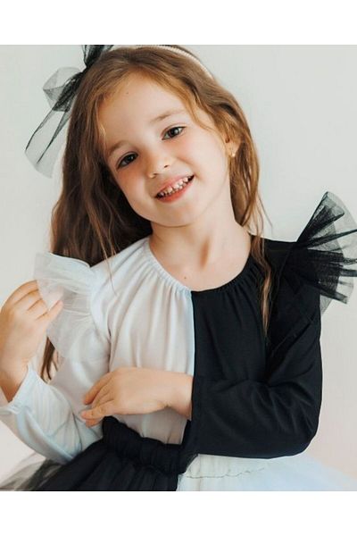 fustite cu luminite Bodysuit with Tulle, Ant, Swallow for Spring Celebration - 10-12 years (140-152 cm)