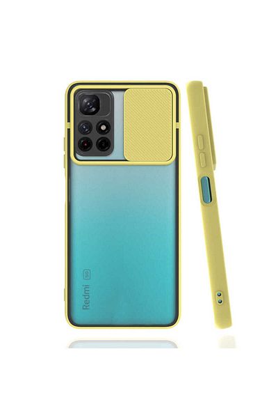 xemu غطاء عدسة TLZN لهاتف Redmi Note 11T 5G - أصفر
