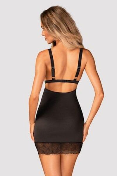 obsessive - Rochie și chiloți Eloissa, Negru, S/M