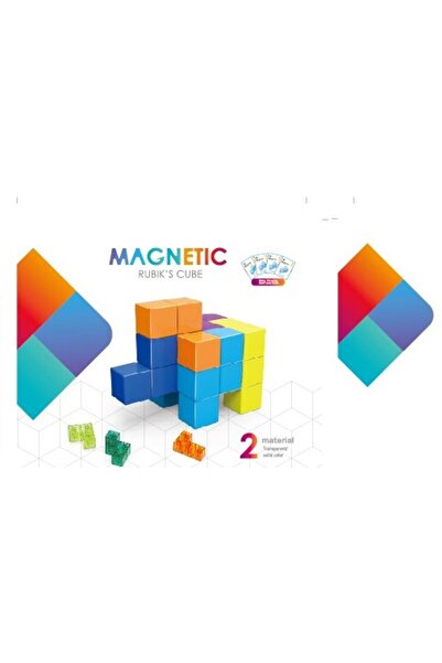 PLAYTHINGWORLD MAGNETIC RUBIK'S CUBE Mıknatıslı Rubik küp 7 farklı renk ve pa...