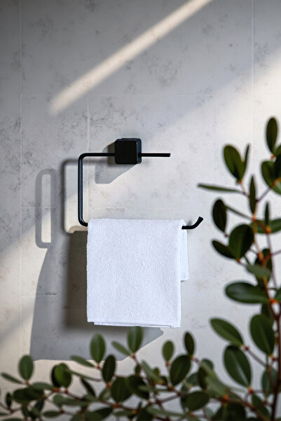 Hagen Ömür Boyu Paslanmaz Siyah Havluluk Banyo Askısı Banyo Havluluk Yapışkan...