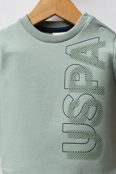 U.S. Polo Assn. Licensed Baby Boy Bottom Top 2 Piece Set