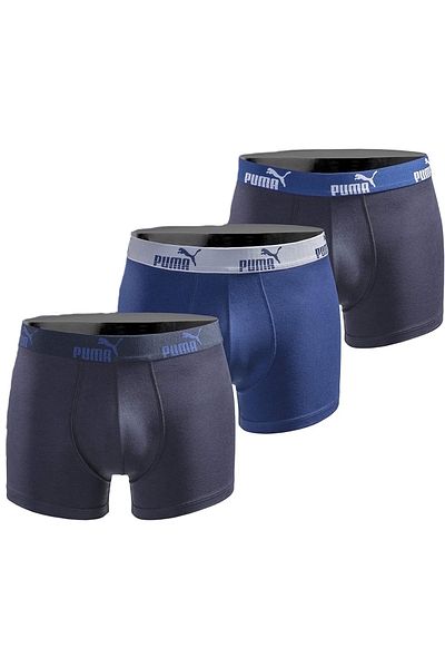 Puma Boxerky, 3 kusy, modré, pánské