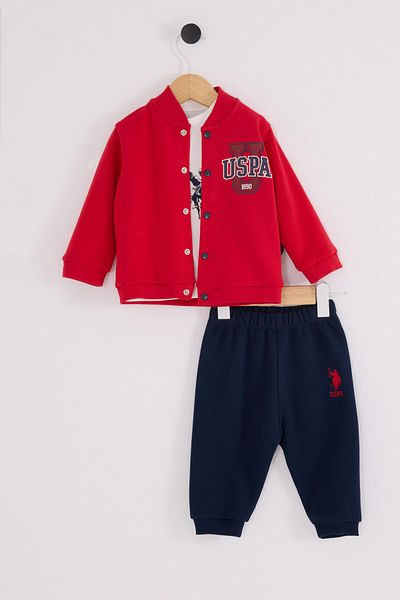 U.S. Polo Assn. Licensed Baby Boy Bottom Top 3 Piece Set
