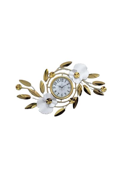 BLA BLA FOAM 3D Wall Clock, Large, Modern, Metal, Floral 100x60 cm