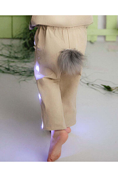 fustite cu luminite Pantaloni cu Luminițe Crem, de Iepuraș cu Codiță - 2-3 an...