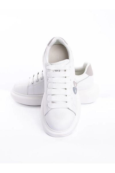 advancer Women's Sports Shoes Made of Genuine Leather 2A515 Grey