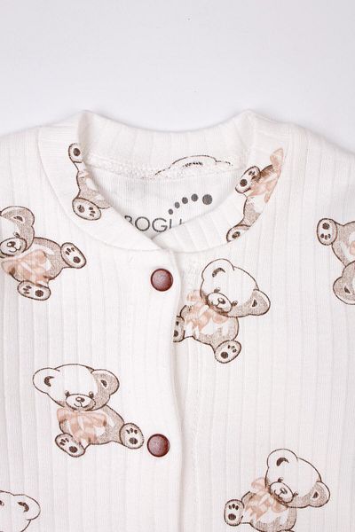 Mini Ropa Newborn Booties Jumpsuit Teddy Bear Printed Snap Fastener Baby Romper
