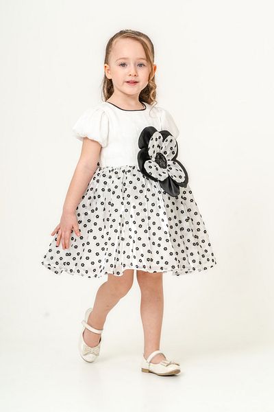 Eray Kids Short Sleeve Flower Detail Girls' Evening Dress (3-6 Years)