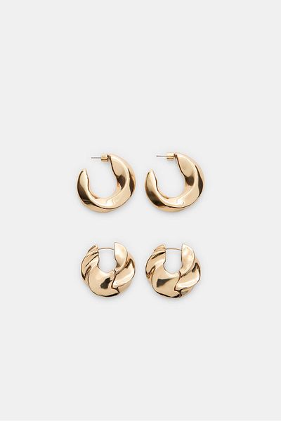 Stradivarius Voluminous hoop earrings