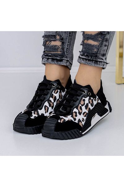 mei Pantofi Sport Dama 3WL110 Negru-Alb