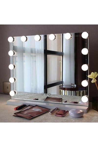 Dexia Set of 10 LED Bulbs for Makeup Mirror, 3 Light Modes, USB