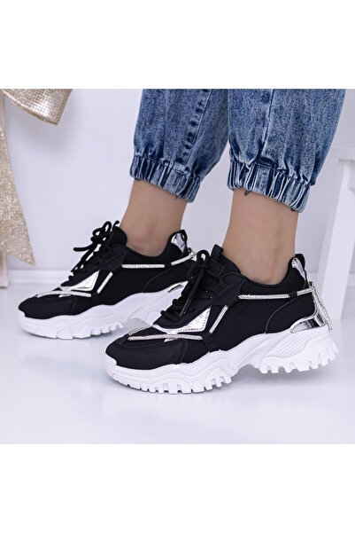 mei Pantofi Sport Dama 3B25 Negru-Alb