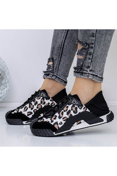 mei Pantofi Sport Dama 3WL110 Negru-Alb