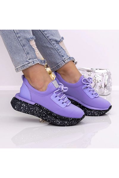 mei Women's Platform Sneakers 3AL21 Purple