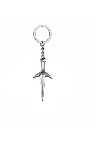 Herşey Nota Naruto Kunai Figured Itachi & Sasuke Themed Metal Keychain – Unisex Anime Accessory
