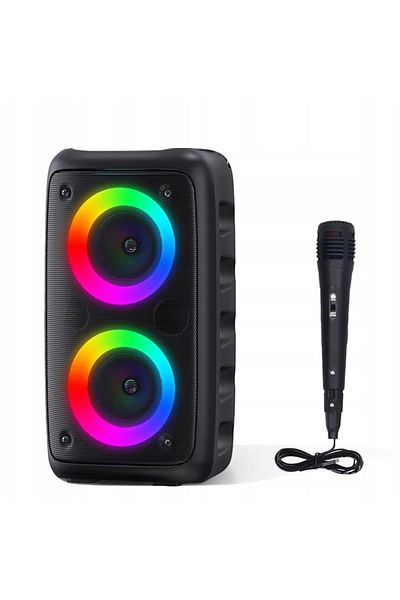 Azaris BEZPRZEWODOWY GŁOŚNIK BLUETOOTH XXL KOLUMNA PARTY KARAOKE BOOMBOX MIKROFON
