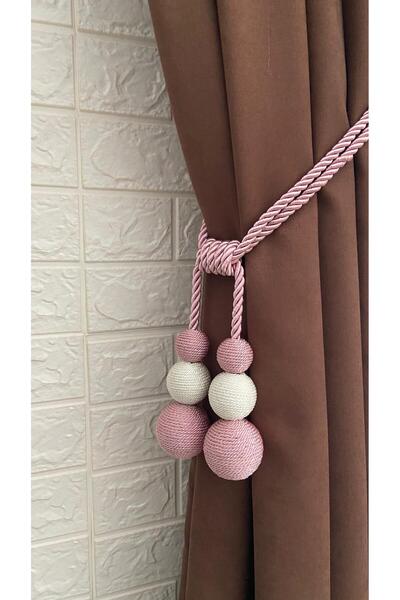 Helezoni Curtain Accessory Curtain Bracol Layer by Layer Rope-Wrapped Curtain Tie 1Pcs Attached to Corner