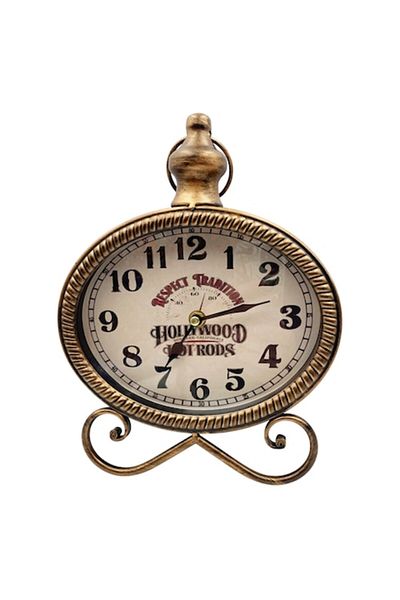 BLA BLA FOAM Vintage Metal Table Clock - 'Hollywood Hot Rods' Model 21x27cm