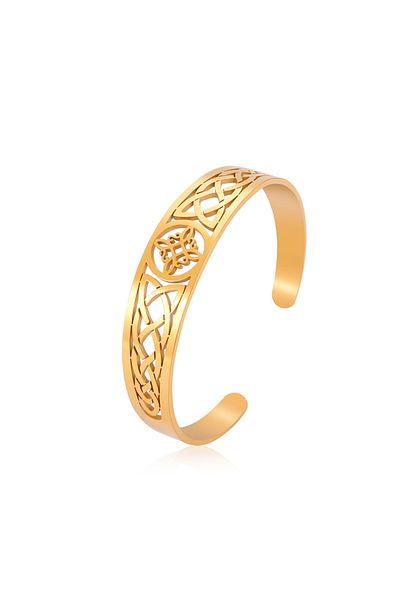 Viking Witch Knot Design Adjustable Tarnish&Rustproof 316L Steel Bracelet