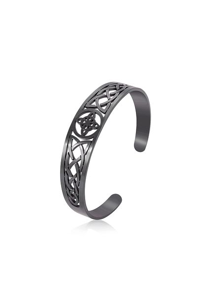 Viking Adjustable Witch Knot Design Tarnish&Rustproof 316L Steel Bracelet