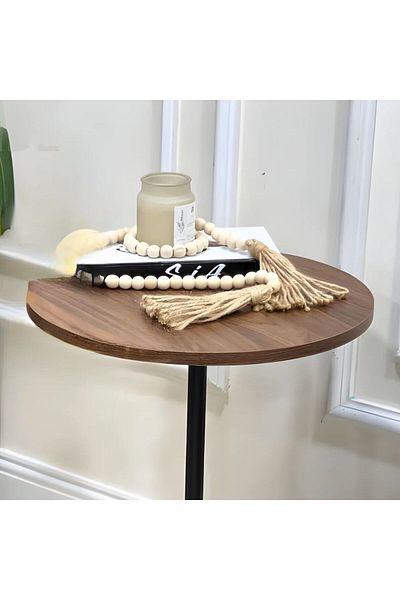 Generic Mini Round Coffee Table for Sofa or Bedside, Side Table for Living Room, Bedroom 40x40x55cm
