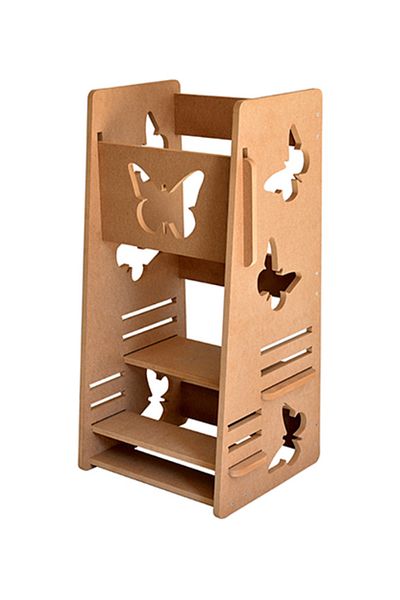 BRUNOSHOP.RO Turn de invatare - learning tower natur fluturasi