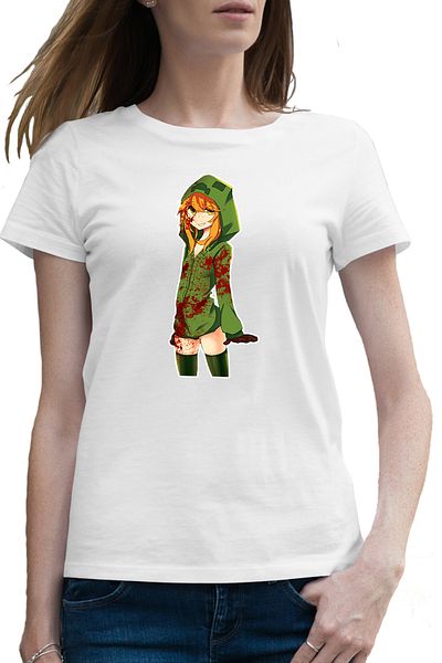 OEM Tricou femei Minecraft Anime Cool Creeper