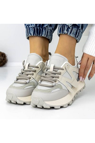 mei Women's Sports Shoes 3WL158 Grey
