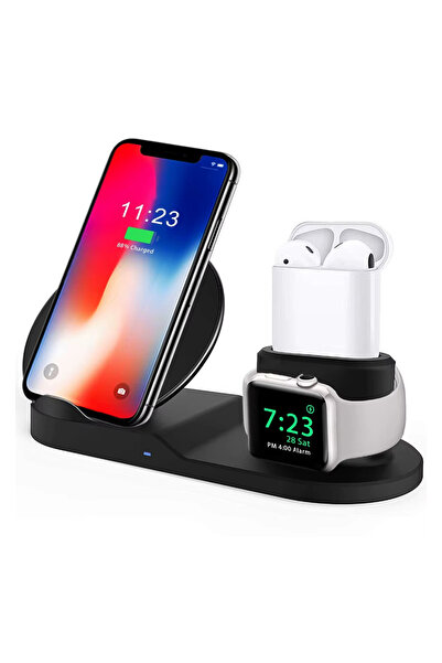 Microcase 3in1 Hızlı Şarj Destekli Wireless Kablosuz Şarj Cihazı Standı - AL5318