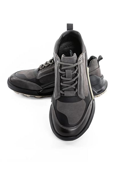 advancer Men's Sports Shoes Made of Genuine Leather 10512 Grey